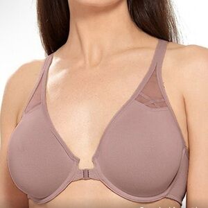 Delimira Front Close‎ unlined nude underwire bra size 34F